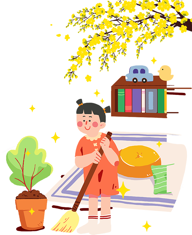 sweeping-girl